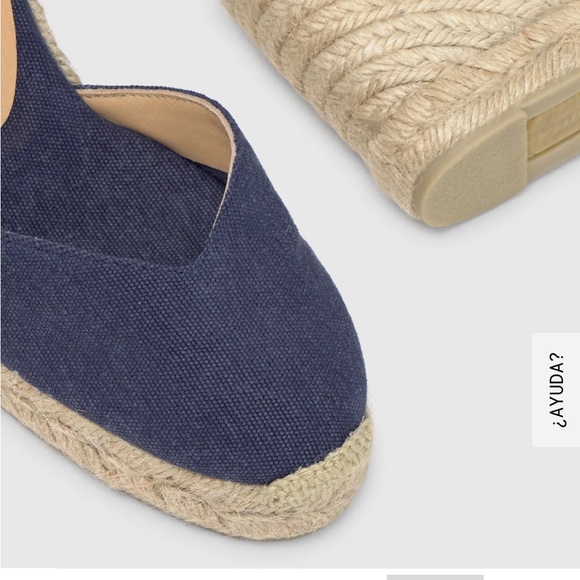 Castaner Navy and Tan Espadrille Wedges - Picture 5 of 12
